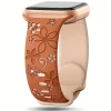 Sakura floral sport band for smartwatch in milk tea and terracotta color