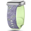 Purple and green floral sport band for Apple Watch smartwatch