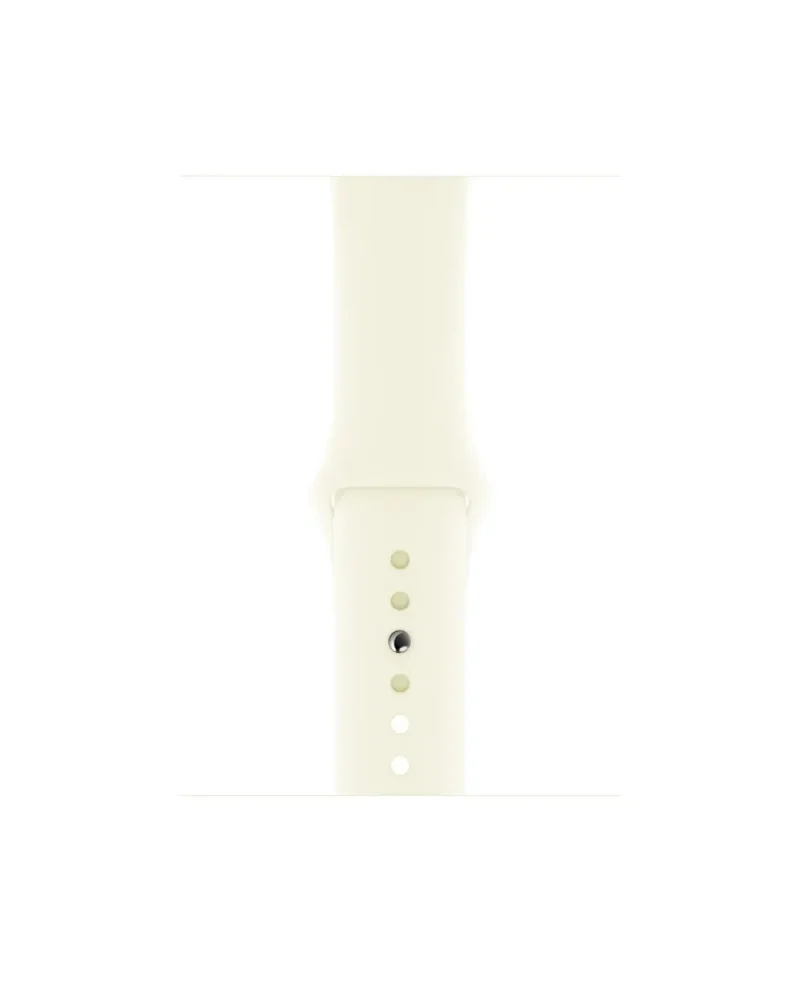 Soft white sport band with adjustable holes for smartwatch strap