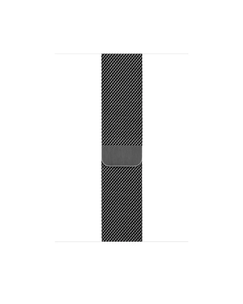 Space grey Milanese loop smartwatch band with magnetic closure
