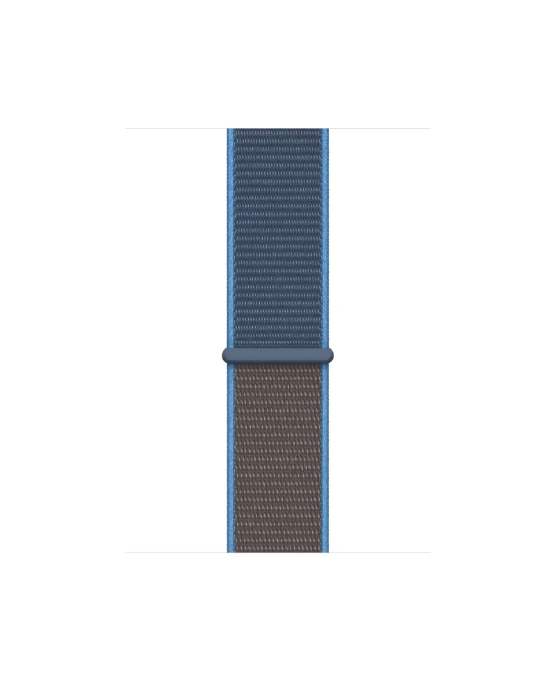 Surf Blue Sport Loop watch band with woven nylon material and blue accent stripe