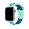 Turquoise and navy sport band for Apple Watch with perforated design