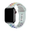 Apple Watch sport band turquoise with rainbow pride holes design