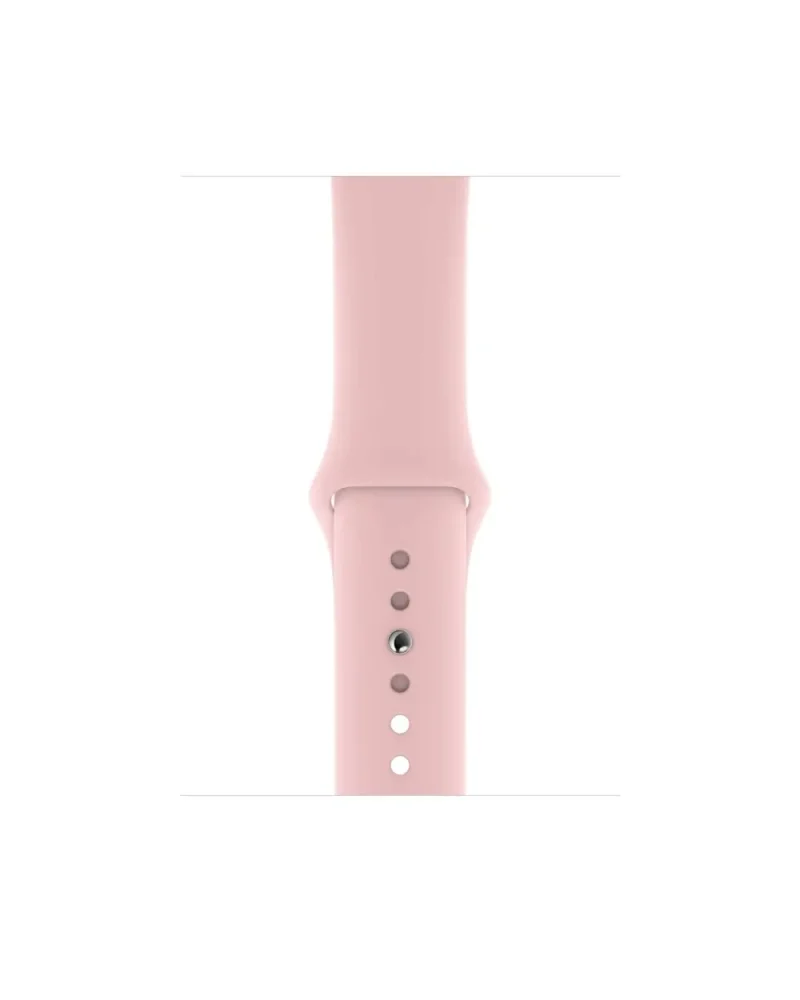 Pink silicone sport band for Apple Watch with adjustable fit