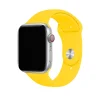Silver smartwatch with vibrant yellow sport band replacement strap