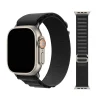 Black Alpine Loop band for Apple Watch with titanium connector