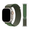 Green alpine loop fabric band for Apple Watch with titanium connector