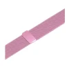 Pink Milanese loop smartwatch band with magnetic clasp closure