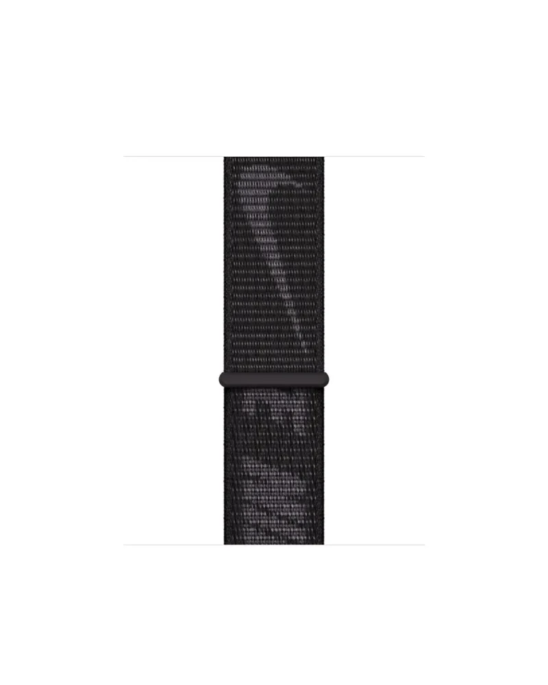 Black sport loop watch band woven nylon fabric material