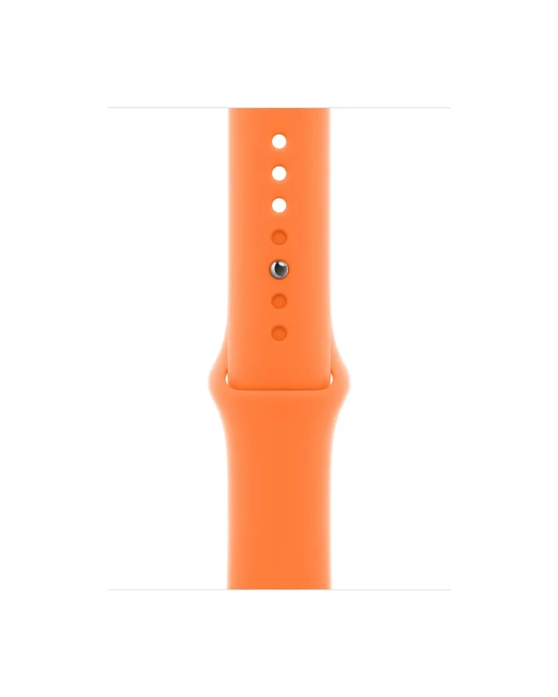 Bright orange silicone sport band for smartwatch with pin connector