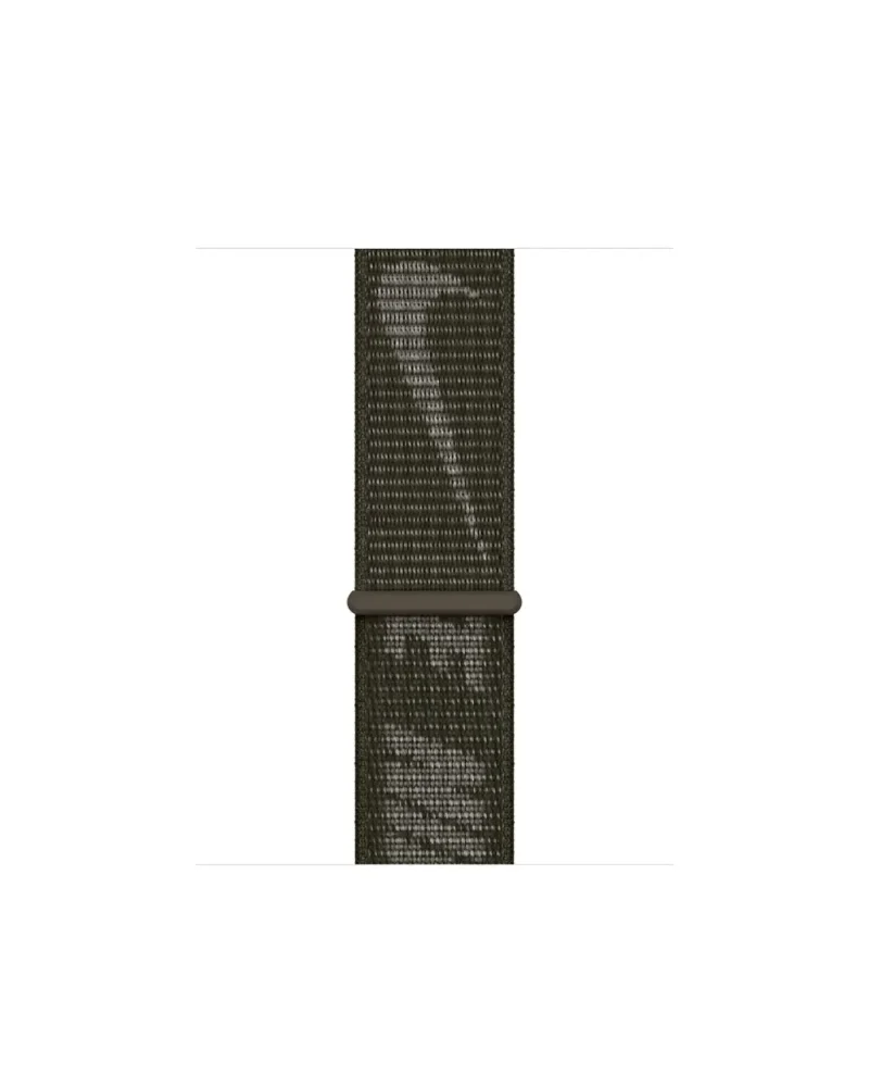 Cargo green nylon sport loop watch band with adjustable velcro closure