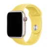 Apple Watch silver case with lemon zest yellow sport band strap