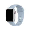 Light blue sport band for Apple Watch with silver aluminum case