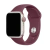 Silver Apple Watch with mulberry sport band silicone strap