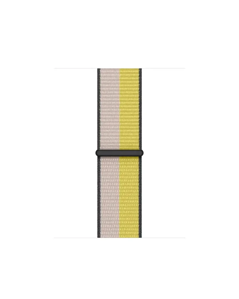 Sport Loop watch band oat milk tan and lemon zest yellow nylon