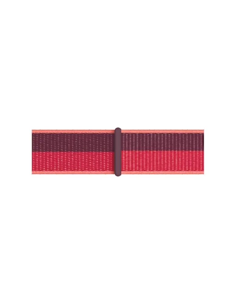 Red dark cherry sport loop watch band with adjustable closure strap