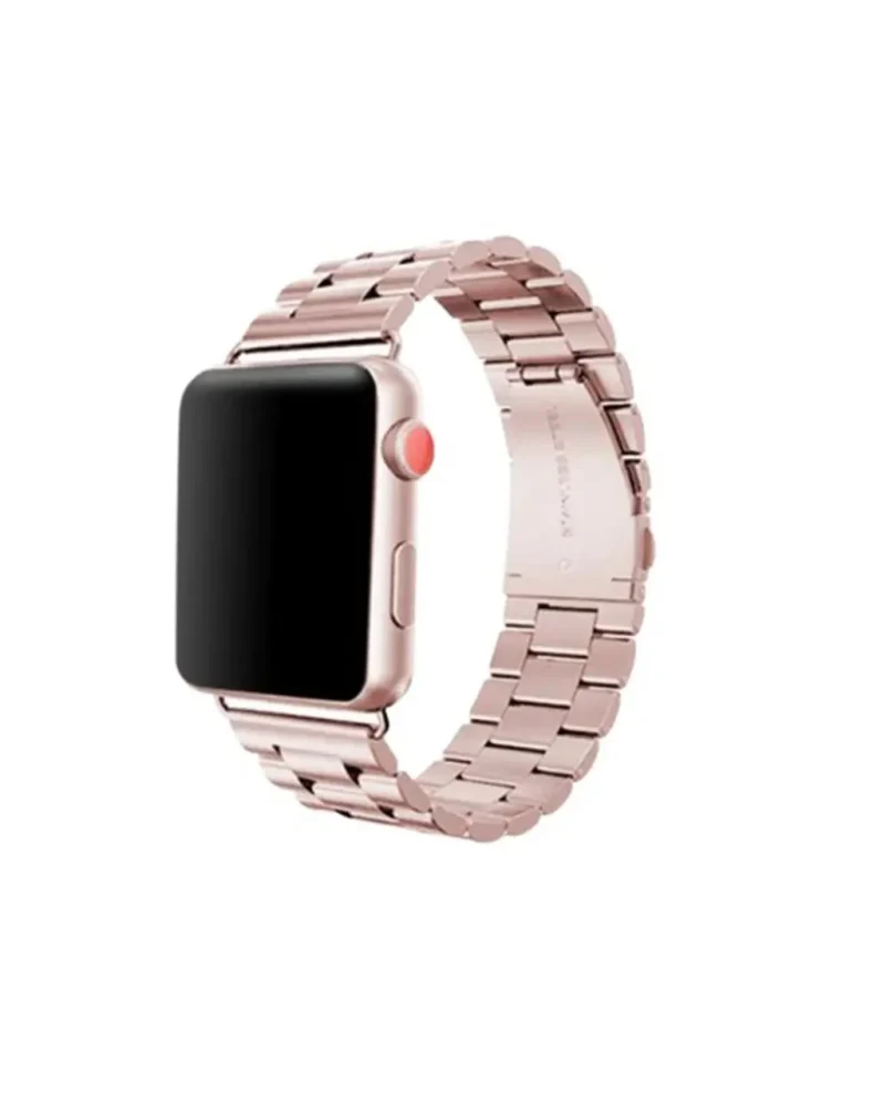 Rose gold stainless steel band for Apple Watch smartwatch