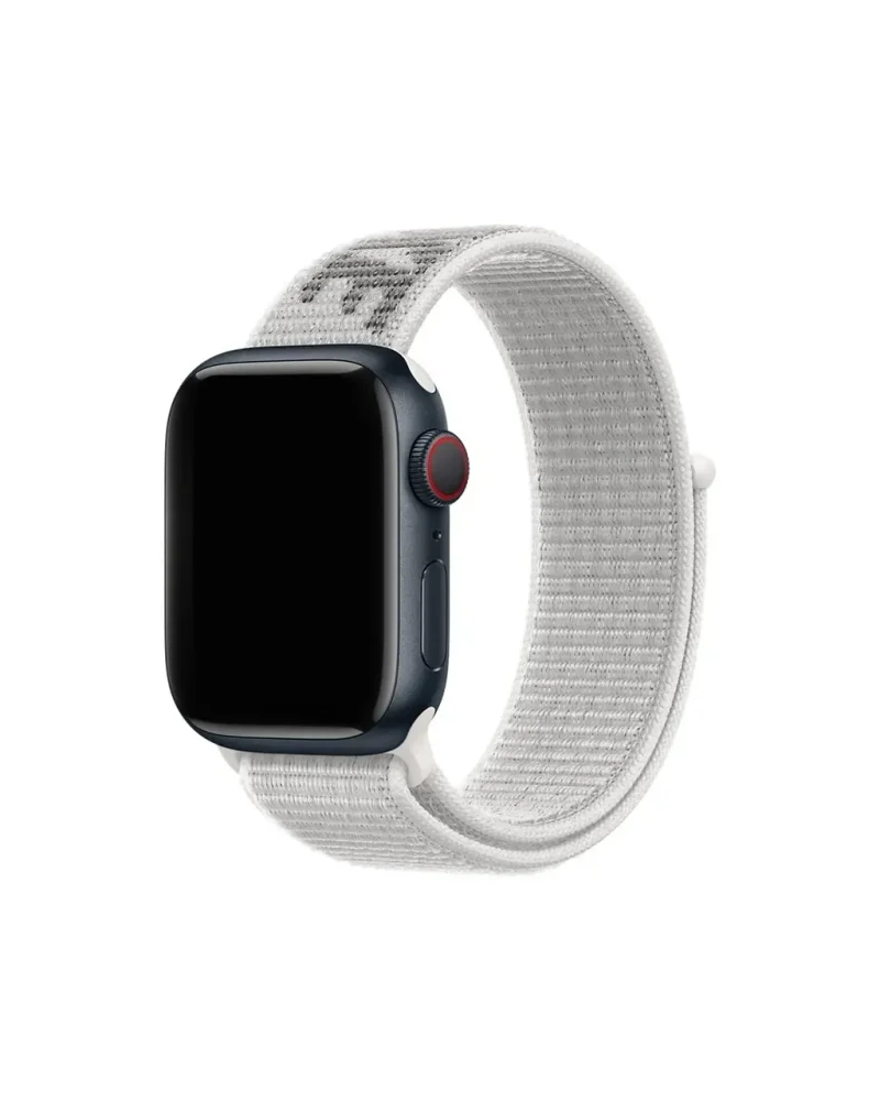 Apple Watch Series 7 sport loop band summit white fabric strap