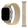 Apple Watch yellow beige trial loop band with titanium case connector